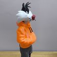 cat-1.jpg Sylvester Cat Urban Vibes  with Hoodie ( MULTIPARTS AND 3MF )