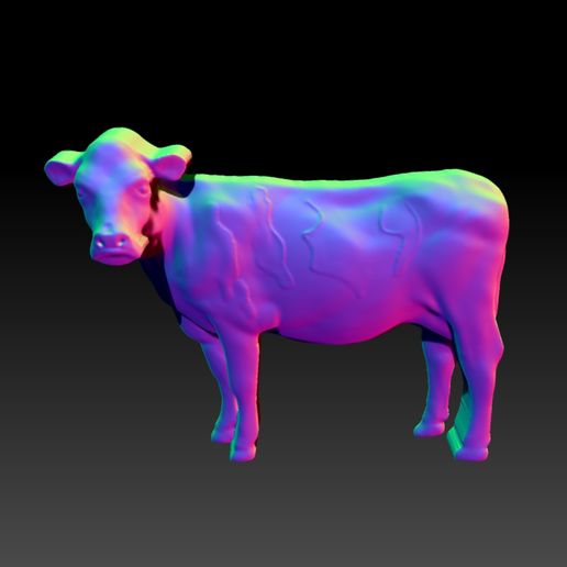 low relief Cow 3D model