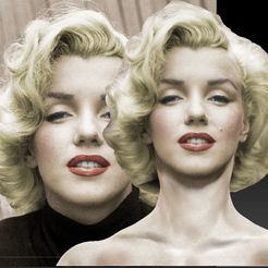 2016-09-02_17h33_25.png Archivo 3D Busto de Marilyn Monroe・Diseño para descargar y imprimir en 3D