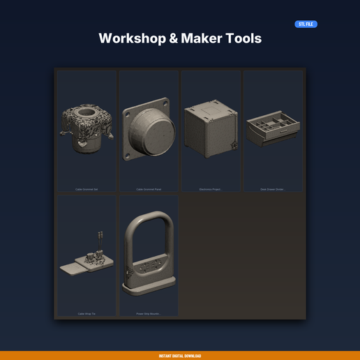 Workshop & Maker Tools - 6-Model STL Bundle