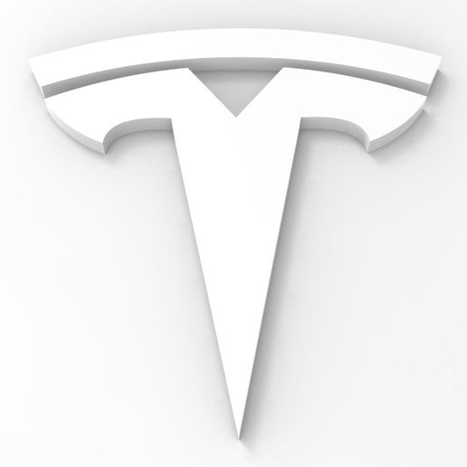 Logo - Tesla 3D model
