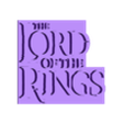 el señorde los anillos.stl Logo Lord of the rings/ El Señor de los anillos