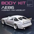 BODY KIT |... AE86 /AOSHIMA 1724 MODELKIT Bodykit for AE86 AOSHIMA 1-24th Modelkit