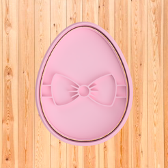 HUEVO-CON-MOÑO.png Easter egg with cookie cutter bow - Easter Day Cookies