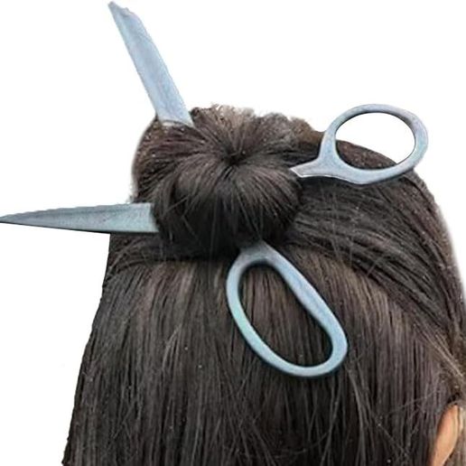 Scissors Hair Pin – Unique Hair Bun Accessory