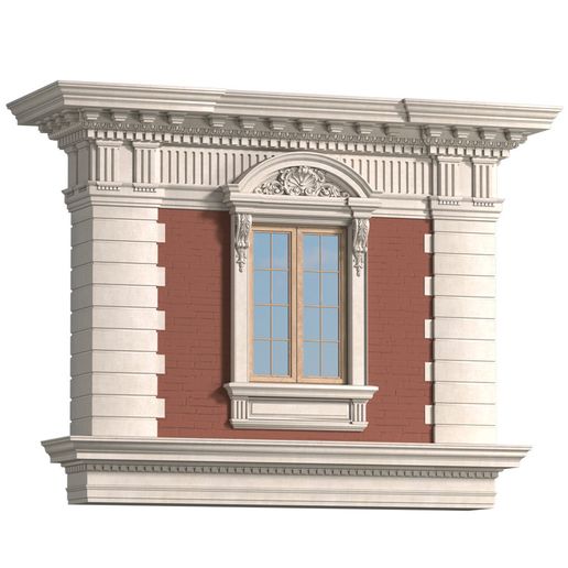 3ddd2.jpg Classic facade with rusticated stone 3D model
