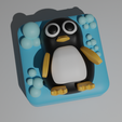 Render.png Arctic Penguin floating keycap and artisan base for Cherry MX R1 support free