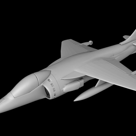 Harrier_1-72_Render_01.jpg Harrier Jet Fighter Scale 1:72 Printable Stl Files