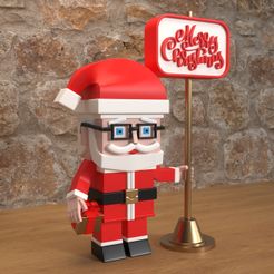 santa01.jpg STL file LowPolySanta・3D printing idea to download