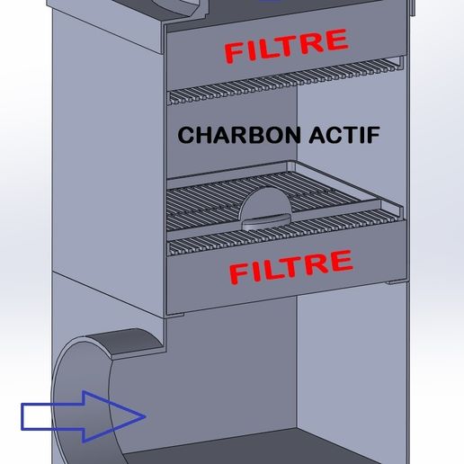 Activated Carbon Filter for Laser Cutter and 3D Printer - Efficient Design and Easy to Manufacture