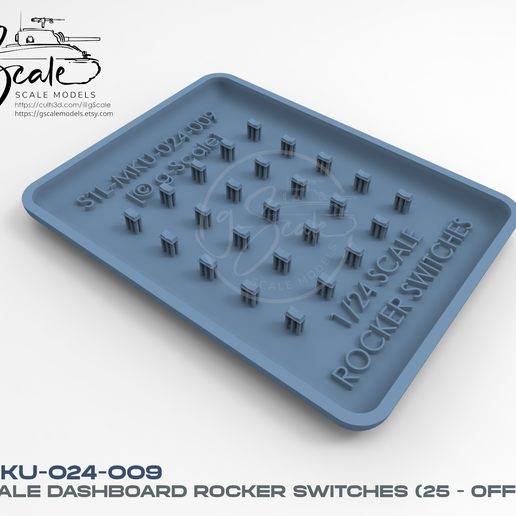 👽 1/24 Scale Motorsport/Rally dashboard rocker switches x 25 (Supported ...
