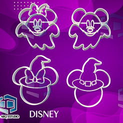 MICKEY-HALL.png STL file DISNEY HALLOWEEN COOKIE CUTTER・3D print model to download, ldrae