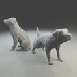 4.png Low polygon labrador 3D print model  in three poses