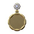 Flower-cluster-halo-Artdeco-stepped-Halo-memory-pendant-coin-01.jpg Cluster bail Art deco pattern N04 memory pendant 3D print model