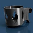 ps2-cup-holder-render_diamonds_nologo.jpg Archivo STL Portavasos Polestar 2・Objeto imprimible en 3D para descargar
