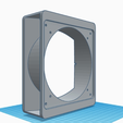 Duct_2.PNG Fichier 3D gratuit Baie de lecteur 5.25" x 4 à conduit de ventilateur 140mm/120mm avec grille d'évent carrée en option・Idée pour impression 3D à télécharger
