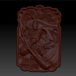 MonkeyKingZ1.jpg Download free OBJ file MONKEY KING 3D MODEL OF BAS-RELIEF FOR CNC • Template to 3D print, stlfilesfree