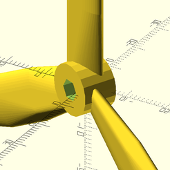 helice avion.png STL file Triple airplane propeller or wind turbine・3D printing idea to download