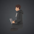 150.png Stylised Teen Boy with Laptop