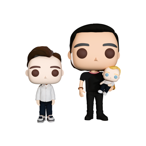Funko pop dad and babys 3D model