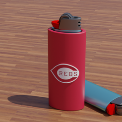 RedsBicCase.png Cincinnati Reds Bic Lighter Case