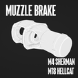 MuzzleBrake2.png Muzzle Brake for M4 Sherman - M18 Hellcat - 1/72 - 1/48 - 1/35 - 1/16