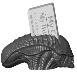 ABside.png STL-Datei Alien Xenomorph Business Card Holder kostenlos・3D-druckbare Vorlage zum herunterladen