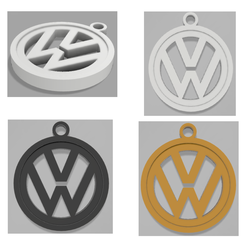 Foto1.png Fichier STL VOLKSWAGEN Porte-clés badge・Objet pour imprimante 3D à télécharger