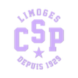 Logo limoge csp v1 lettre.stl Logo limoges CSP basketball