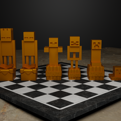 1.png Minecraft Figure Chess Set - TnT Minecraft Character