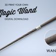 3D PRINT YOUR OWN Magic Want DIGITAL DOWNLOAD Spiral Magic Wand - 3D Print File - Wand 1