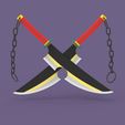 1.jpg DEMON SLAYER - Tengen Uzui Swords 3D Printable Model