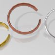 Ensembles-3-tailles-bracelets_3.jpg Fichier STL Bracelet avec reflets de mer paisible・Modèle pour impression 3D à télécharger