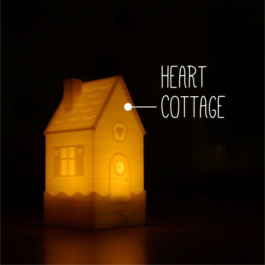 heart cottage.jpg STL file Tealight Winter Village・3D printer model to download, tone001