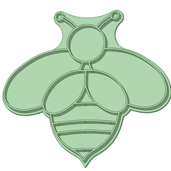 Abeja-4_e.png STL file Bee 4 whole cookie cutter・3D printer design to download