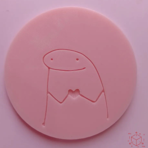 Flork Meme heart stamp 3D model
