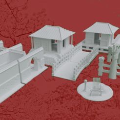 village.jpg Datei STL JAPAN FEODAL | VILLAGE (28mm|1:56)・Modell für 3D-Druck zum herunterladen, TonyCasetta
