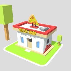 PizzaShop(Render).png Download free file Pizza Shop 3D Low Poly • 3D printing object, theworldentertainment