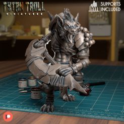 Gnoll-2H-blade.jpg Download STL file Gnoll 2H Blade - [Pre-Supported] • 3D printable template, TytanTroll_Miniatures