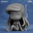 ariel_06b.png 3D-Datei Ariel Chibi Kleine Meerjungfrau Benutzerdefinierte Modelle Keine Stützen・3D-druckbare Vorlage zum herunterladen