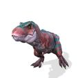 0.jpg REX DINOSAUR Tyrannosaurus Rex FOREST NATURES HUNTER RAPTOR TIGER RIGGED ANIMATED BLEND FILE FBX STL OBJ PREHISTORIC