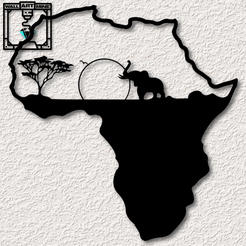 project_20230903_0156478-01.png África arte de la pared África Decoración de la pared Mapa 2d arte