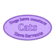 Dogs_cats_Servants_OBJ.obj Cats Have Servants Sign