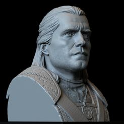 Geralt08.RGB_color.RGB_color.jpg 3D file Geralt of Rivia from The Witcher, 3d Printable Bust・Model to download and 3D print