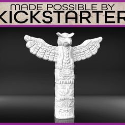 Totem_Pole-01.jpg STL file Totem Pole - Tabletop Scatter Terrain・3D printing template to download