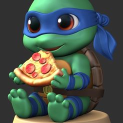 2.jpg Baby Turtle Eating Pizza