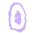 geode slice amethyst clock.STL Geode slice clock 1 - multicolor