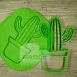IMG_20190903_140134.jpg PACK 12 CACTUS - cookie cutter - mexican party, desert, summer - dough and clay cutter - 12cm
