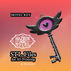 KEY.png Hazbin Hotel Key Cosplay 3D print STL File