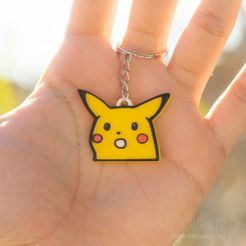 Pikachu-Meme.jpg Archivo STL PIKACHU MEME LLAVERO KEYCHAIN POKEMON・Diseño de impresión en 3D para descargar